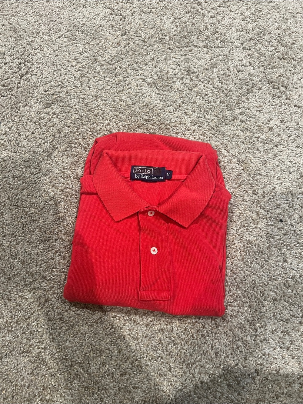 Polo by Ralph Lauren Red Men's Cotton Polo Shirt